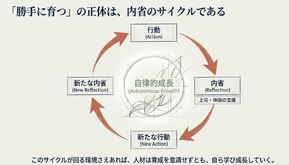 人は勝手に育つという説の正体を示すイラスト