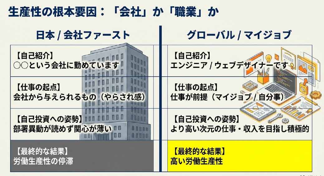 日本企業の生産性が諸外国に比べ見劣りする原因について